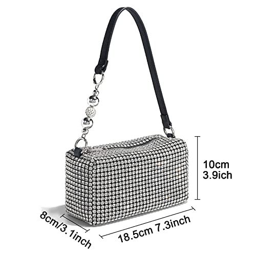 Crystal Crossbody Bags Bling Bling Rhinestone Evening Purse for Women Girls Sparkling Crossbody Bag with Chain Wedding for Prom Party