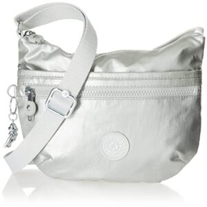 kipling women’s arto small crossbody, lightweight everyday purse, casual shoulder bag, bright metallic