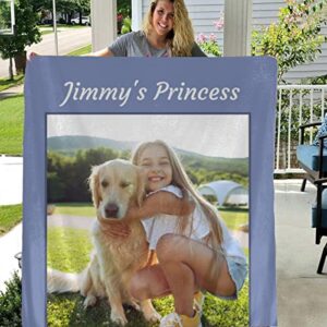 Custom Blankets with Photos, Personalized Photo Blankets Using My Own Photos, Customized Blankets with Pictures,Personalized Gifts for Baby Mother Father Adult Friends Lovers Dog Pets