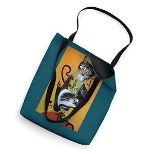 Funny Cat Lover Salvador Dali Style Tote Bag