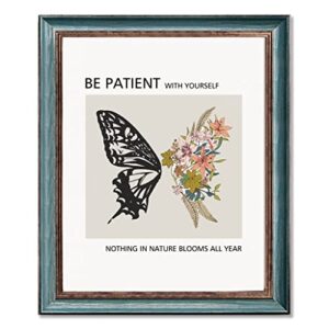 Be Patient With Yourself Nothing in Nature Blooms All Year, Mental Health Wall Art, Therapy Office Poster, Psychologist Office, Therapist Decor, Butterfly Print, Unframed (11X14 INCH)