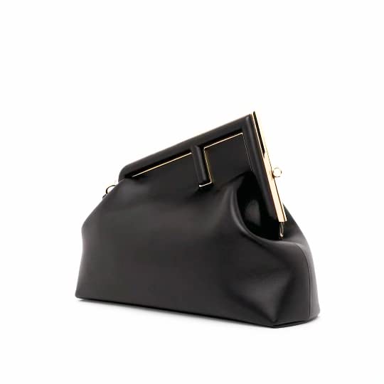 CINQ Boutique - Women Clutch Purse Bag Genuine Leather - With Metal Clasp Closure – Black Color - 1 Count