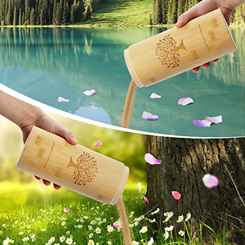 Scattering Tube for Human Ashes,Biodegradable Bamboo Urn Eco Friendly,9''x3.5'' Medium Cremation Urn for Spreading Ashes,Scattering Urn for Adult Female Male Pet Ashes(Set of 1,Tree of Life Pattern)