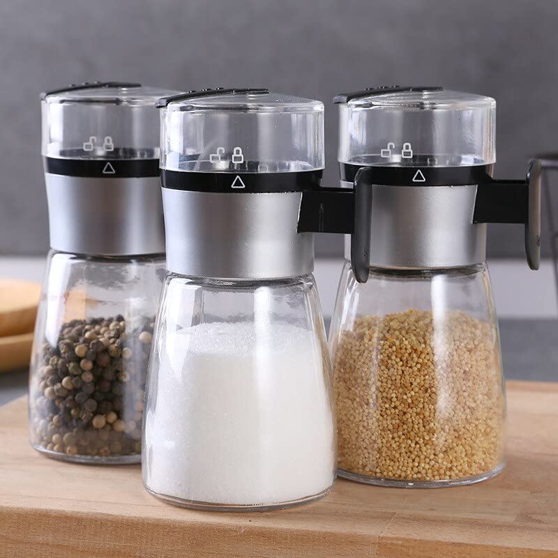 5g Push-type Salt Dispenser Kitchen Condiment Cuisine Pepper Shaker Spice Salt Sugar Bottle Jar Push Type Can Tin Seasoning