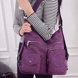 Women's Tote Canvas Retro Bag Clutch Bag Crossbody Shoulder Bag Handbag Solid Color Muti Pocket Shopping Purse