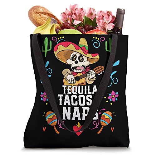 Tequila Tacos And Naps Alcoholic Tequila Drinker Mexico Tote Bag