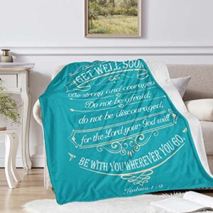 Get Well Soon Gifts for Women Blanket, Inspirational Encouragement Gifts for Women After Surgery, Surgery Recovery Feel Better Gifts for Women, Comforting Gifts for Cancer Patients Blanket 60" x 50"