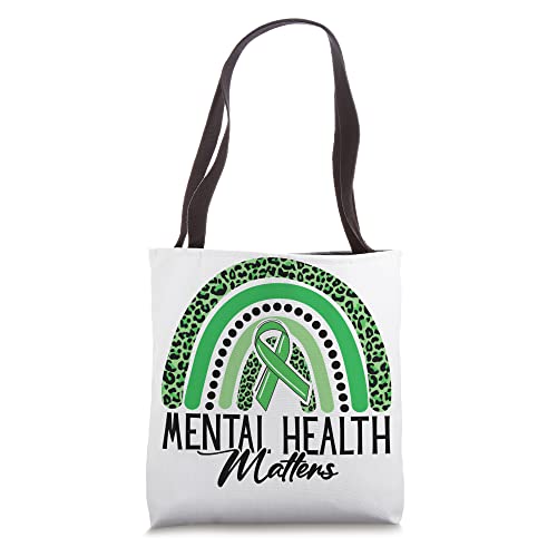 Mental Health Matters Rainbow Awareness Mental Health Tote Bag