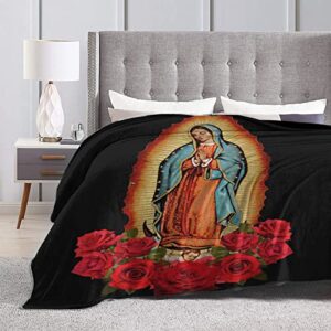 Virgin Mary Blanket Ultra-Soft Throw Blanket for Room Flannel Blankets Warm Fleece Throws Plush