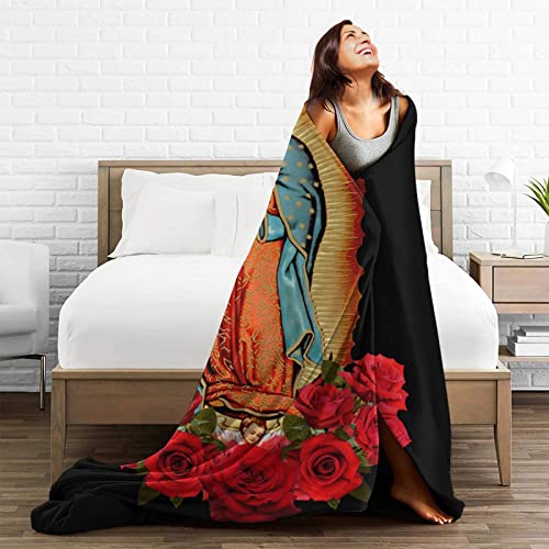 Virgin Mary Blanket Ultra-Soft Throw Blanket for Room Flannel Blankets Warm Fleece Throws Plush