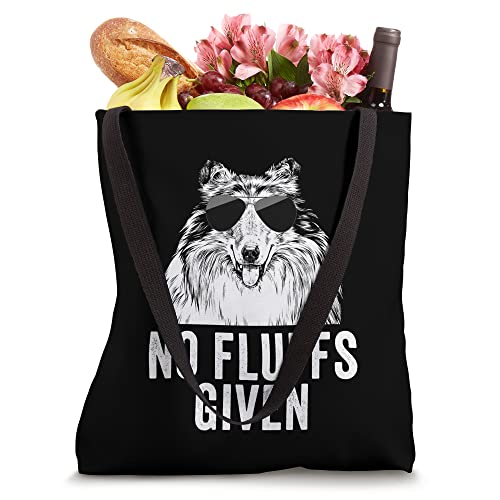 Funny No Fluffs Given Rough Collie Dog Mom Dad Tote Bag