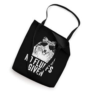 Funny No Fluffs Given Rough Collie Dog Mom Dad Tote Bag