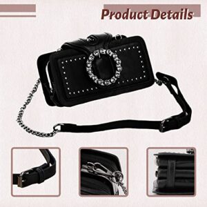Emprier Square Small Satchel Clutch Purse for Women Cell Phone crossbody Bag Rivet Evening Handbag