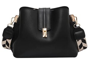 women shoulder bags pu leather cute hobo tote handbag cossbody purse with buckle closure