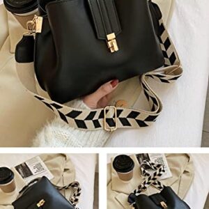 Women Shoulder Bags PU Leather Cute Hobo Tote Handbag Cossbody Purse with Buckle Closure