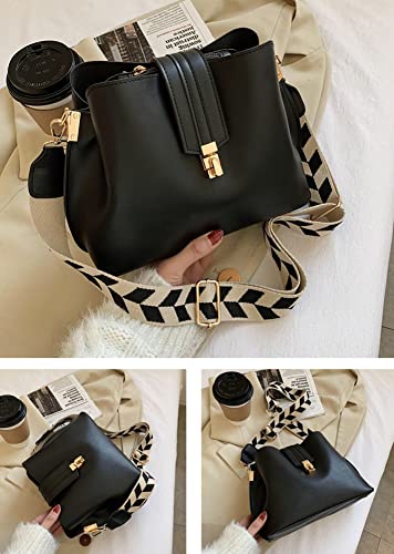 Women Shoulder Bags PU Leather Cute Hobo Tote Handbag Cossbody Purse with Buckle Closure