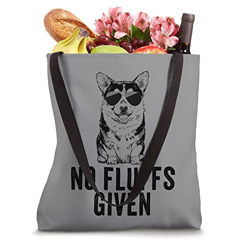 Funny No Fluffs Given Tri Color Corgi Dog Mom Dad Tote Bag