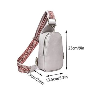 Women's Crossbody Bags Chest Bag Sling Bag Small Crossbody Leather Satchel Daypack Shoulder Strap Shopping Travel