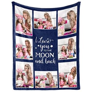 mom gifts custom blankets with photos birthday mothers day blanket gifts personalized flannel throw blanket gifts for mom from daughters son