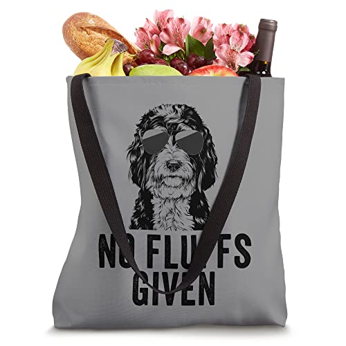 Funny No Fluffs Given Bernedoodle Doodle Dog Mom Dad Tote Bag