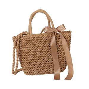 valiclud 1pc with shopping girls beach travel single crochet bags purses women- rattan woven cross- clutch body straw for cross-body crossbody storage shoulder bag large zipper tote