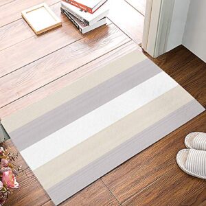 door mat for bedroom decor, geometric stripe pattern distribution floor mats, holiday rugs for living room, absorbent non-slip bathroom rugs home decor kitchen mat area rug 18×30 inch