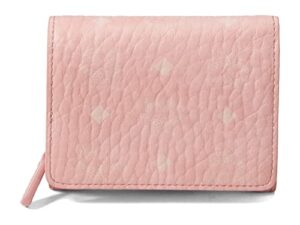 mcm aren vi small wallet mini blossom pink visetos one size