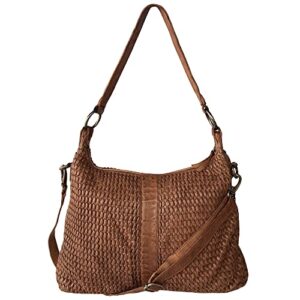 leather tote bag for women – washed leather hand-woven shoulder bag hobo crossbody travel handbag ladies purse large office satchel