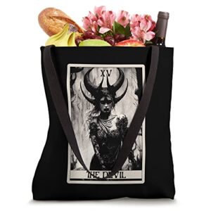 Occult Dark Art Horror The Devil Tarot Card Tote Bag