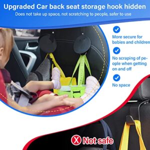 ANUINIT Trunk Organizer for Car Suv Truck Van, Hanging Car Trunk Organizer, Car Organizers and Storage with 6 Pockets and 2 hooks, Hanging Trunk Organizer Upgraded Reinforced Double Stitching Process