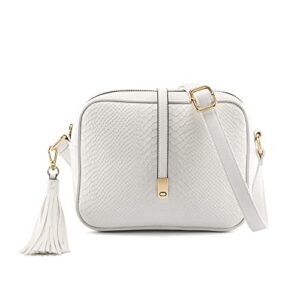 small crossbody bags for women white purse cross body handbags stylish designer purses evening bag vagan leather shoulder bag with tassel