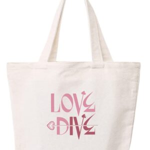 Kpop IVE Love Dive Yujin Gaeul Wonyoung LIZ Rei Leeseo Merchandise Canvas Shoulder Bag Hobo Crossbody Handbag Casual Tote for Girls Women Gifts（c）