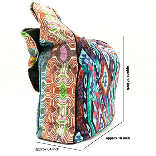 Fwosi Canvas Tote Bag - Pure Cotton Crossbody Bags for Women & Men, Handmade Print Shoulder Handbags - Lightweight, Durable, Hobo Bags