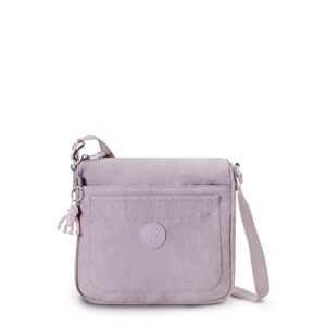kipling women’s sebastian crossbody, super light, durable messenger, nylon shoulder bag, gentle lilac