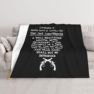 second amendment to the united states constitution throw blanket ultra soft 50×40 inches blankets for bed couch living room all seasons wool blanket