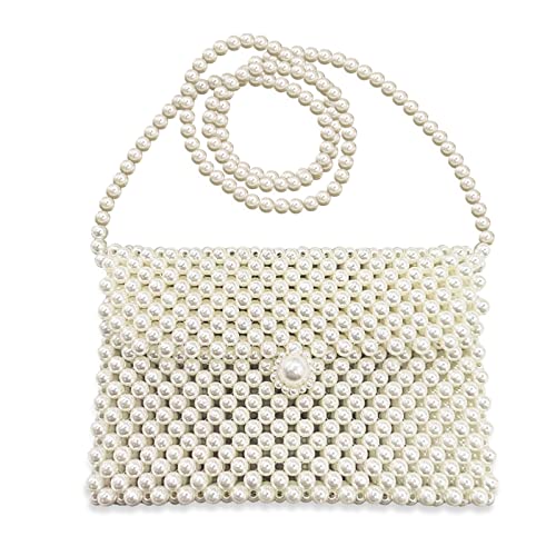 Frutain Pearl Purse for Women,Beaded Purse Pearl Bag,Pearl Clutch Purse for Women and Girl,for Party Appointment