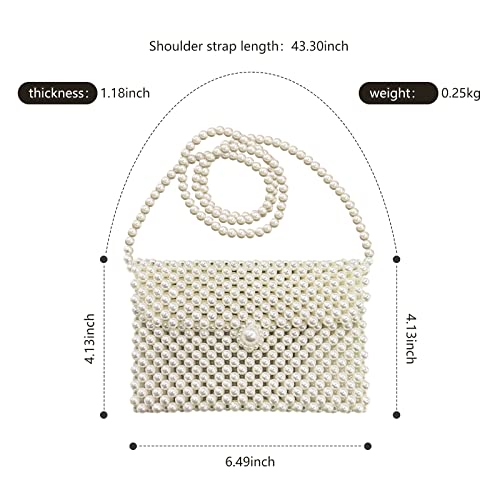 Frutain Pearl Purse for Women,Beaded Purse Pearl Bag,Pearl Clutch Purse for Women and Girl,for Party Appointment