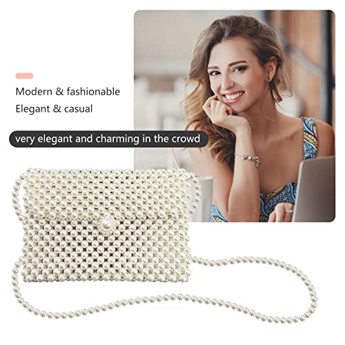 Frutain Pearl Purse for Women,Beaded Purse Pearl Bag,Pearl Clutch Purse for Women and Girl,for Party Appointment