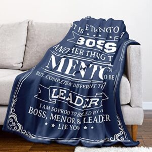 Best Boss Gifts for Men/Women - Boss Lady Gifts - Mentor Gifts - Boss Day Gifts - Gift for Female/Male boss - Boss Christmas/Birthday Gifts Ideas - Boss/Leader Appreciation Gift Blanket 50" x 60"