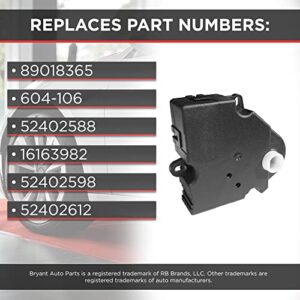 HVAC Blend Door Actuator 604-106 52402588 15-72971 89018365 Compatible with Chevy GMC GM Cadillac Chevrolet 1994-2014, Silverado 1500, Tahoe, Sierra, Yukon Temperature Control Heater Air Door Actuator