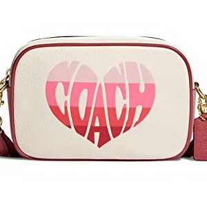 COACH Womens Mini Jamie Camera Bag In Leather (IM/Chalk Multi With Stripe Heart Motif)