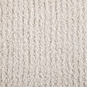 Crafted by Catherine Premier Ribbed Cozy Knit Throw Blanket 60" x 70" Inches, Soft Comfy Decorative Throw for Couch Bed Sofa Travel, Stone