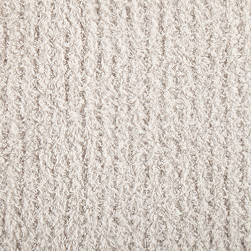 Crafted by Catherine Premier Ribbed Cozy Knit Throw Blanket 60" x 70" Inches, Soft Comfy Decorative Throw for Couch Bed Sofa Travel, Stone