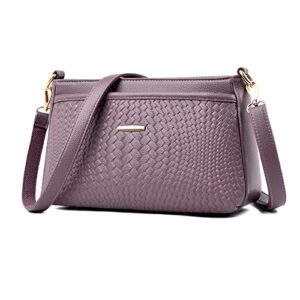 tarsamult women’s shoulder handbags purses crossbody bag large size woven pattern three zipper compartments adjustable strap