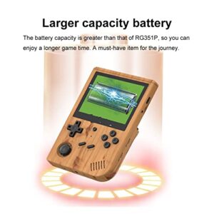 Retro Gaming Built-in 16G RK3326 Open Source 3.5-inch 640 * 480 Handheld Game Console Emulator (Color : Wood Grain 80G Bag)