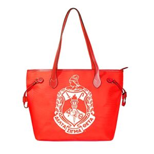 canvas delta sigma theta tote shoulder bag for women, large capacity work business travel tote