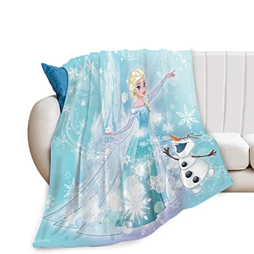 Cartoon Blanket Snowflake Bedding Soft Plush Throw Lightweight Blanket for Man Woman 60X50 inch