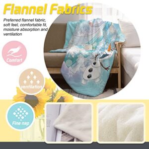 Cartoon Blanket Snowflake Bedding Soft Plush Throw Lightweight Blanket for Man Woman 60X50 inch