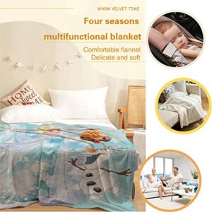 Cartoon Blanket Snowflake Bedding Soft Plush Throw Lightweight Blanket for Man Woman 60X50 inch