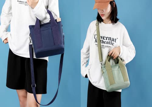 Women's Canvas Handbag Clutch Purse Multilayer Canvas Bag Cross Shoulder Bag Hobo Handbag Black
